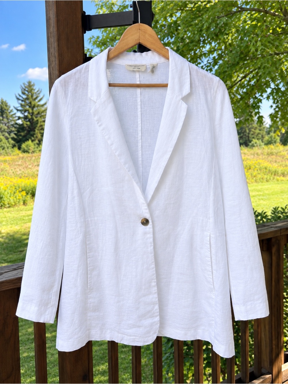 Christian Siriano New York 100% Linen Blazer – Size S/M